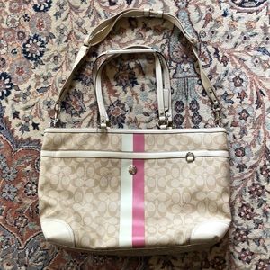 Coach leather tote bag